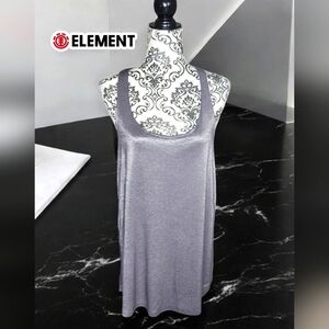 ELEMENT Shiny Gray Oversized Tank Top - Large